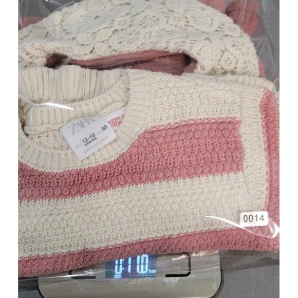 ZARA Baby/Toddler Outfit Bundle | Crochet Collar Blouse + Knit Sweater + Ribbed - Picture 13 of 13